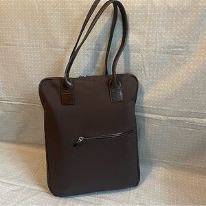 HOBO International Nylon & Leather Brown Laptop Bag
